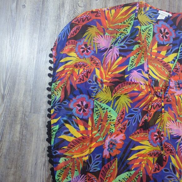 Women's Bleu Rod Beattie Tropical Floral Halter Tankini Skirt & Cover Up Size 8 - Picture 13 of 16